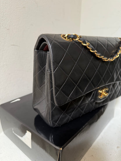 Chanel medium lambskin vintage flap 1 series (1989-1991)