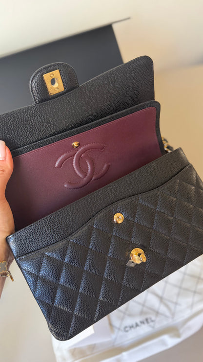 Chanel medium caviar classic double flapbag 2024 full set