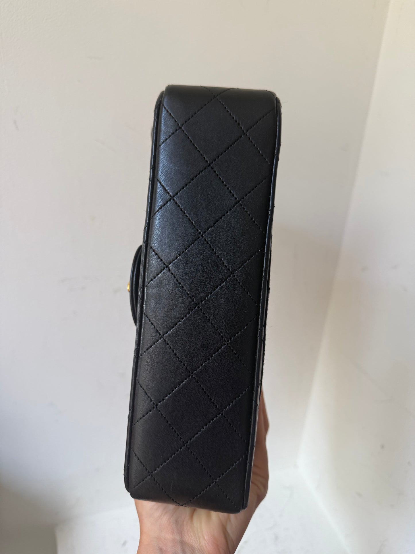 Chanel black small lambskin 0 series