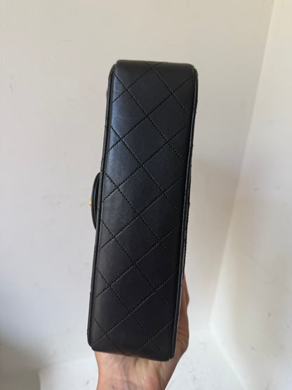 Chanel black small lambskin 0 series