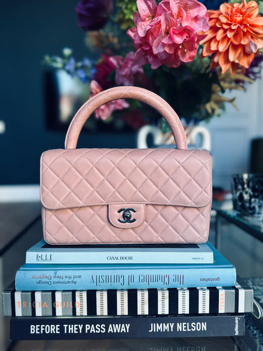 Chanel vintage pink top handle