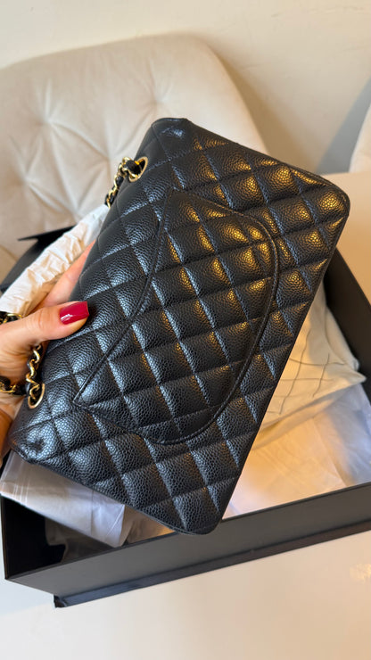 Chanel medium caviar flapbag full set 2025 receipt