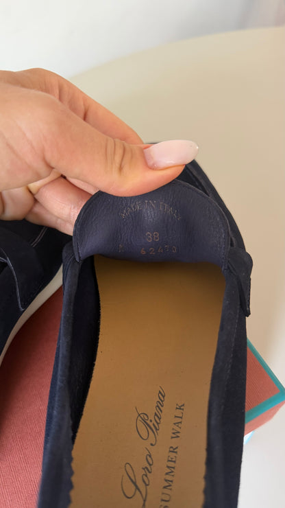 Loro Piana summer charm walk argo blue melange 38