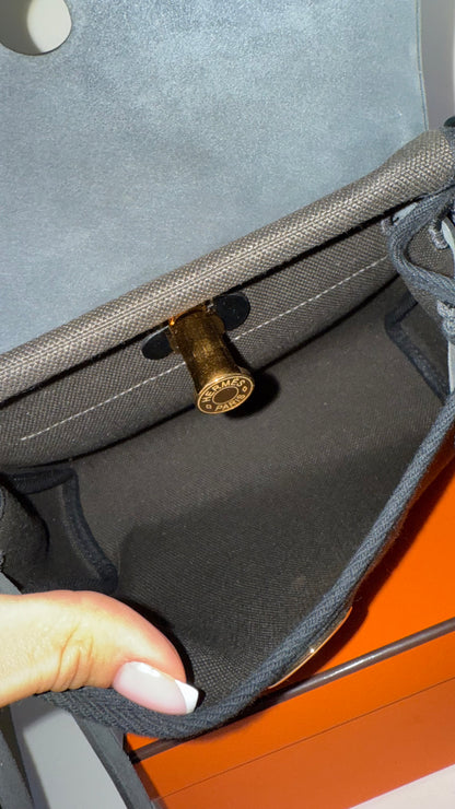 Hermes mini herbag brown / black new