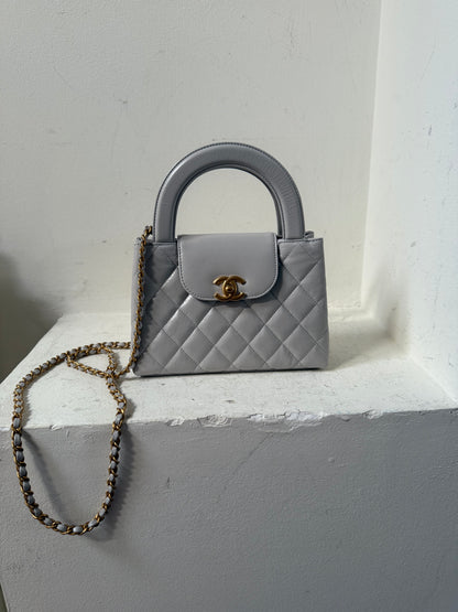 Chanel nano Kelly light Grey/ecru