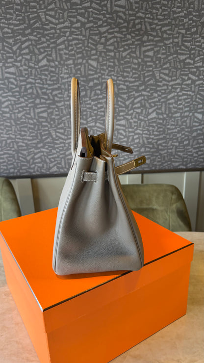 Hermes Birkin 35 etoupe with gold hardware - brand new - K stamp