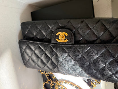 Chanel classic double flapbag medium caviar 30-serie (2020)