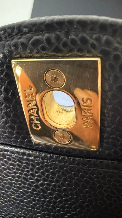 Chanel medium caviar classic double flapbag 2024 full set