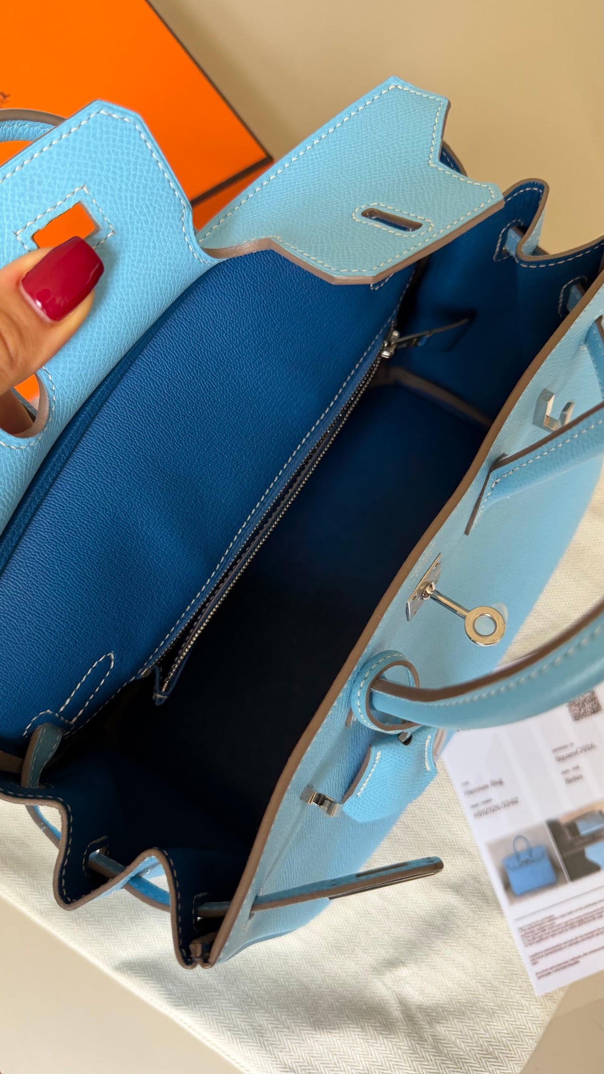 Hermes Birkin 25 blue Candy epsom - limited edition 2011