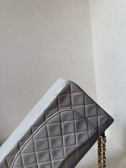 Chanel white small vintage lambskin