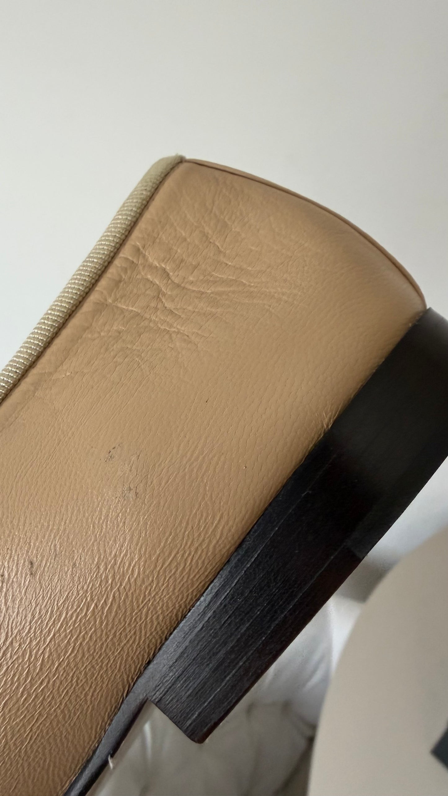 Chanel ballerina 40 beige leer
