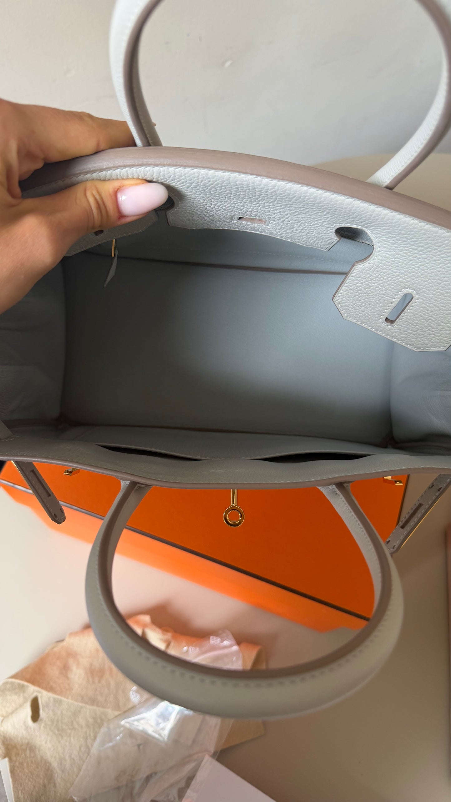 Birkin 30 Gris Perle togo leather U stamp (2022)