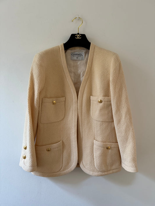 Chanel vintage crème blazer size 36/38