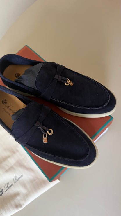 Loro Piana summer charm walk argo blue melange 37
