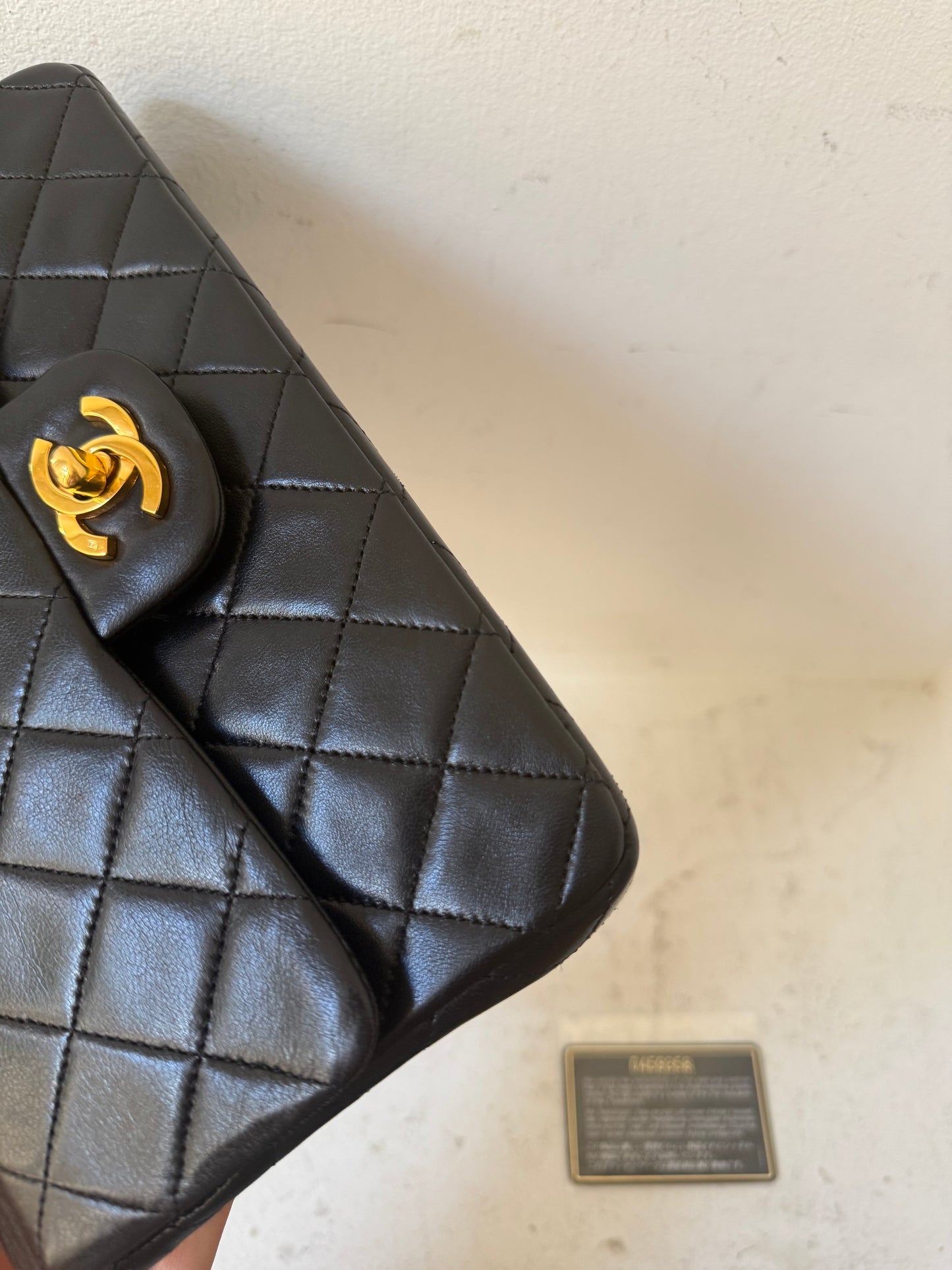 Chanel black small lambskin 0 series