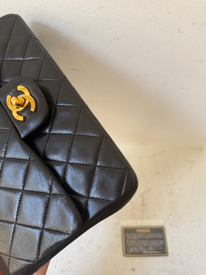 Chanel black small lambskin 0 series