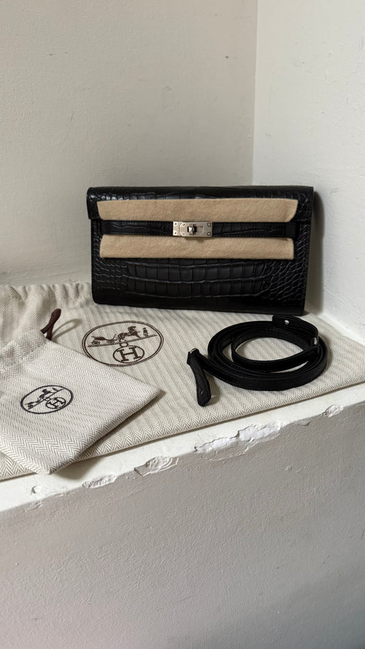 Hermes Kelly to go alligator matte