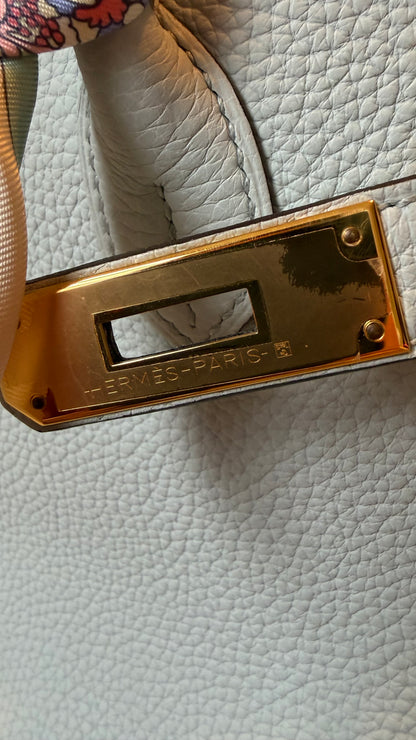 Hermes Birkin 30 blue pâle B stamp full set