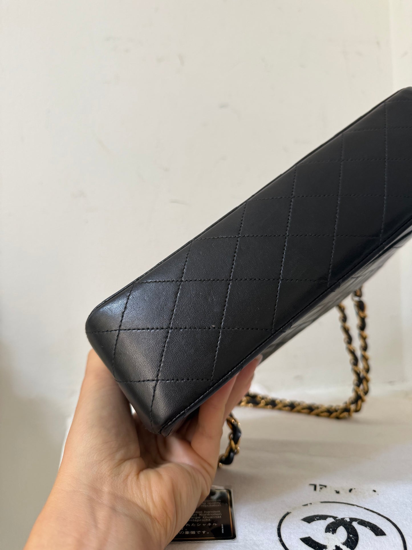 Chanel medium black lambskin 3 series (1997-1999)