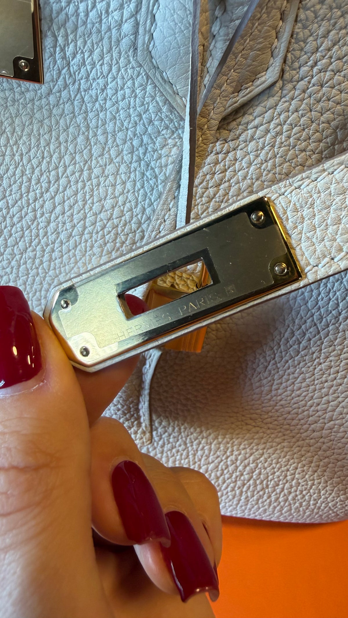Hermes birkin 30 Craie Togo leather gold hardware