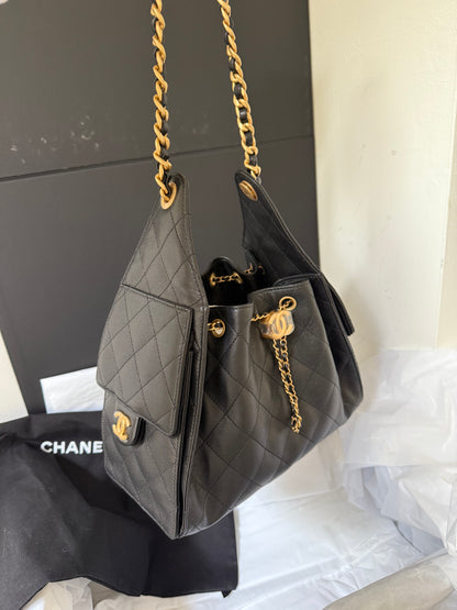 Chanel 25 small in black leather