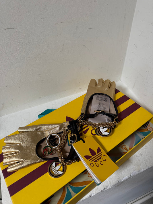 Gucci X Adidas gold gloves