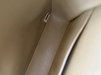 Chanel beige medium flap 1989-1991 series