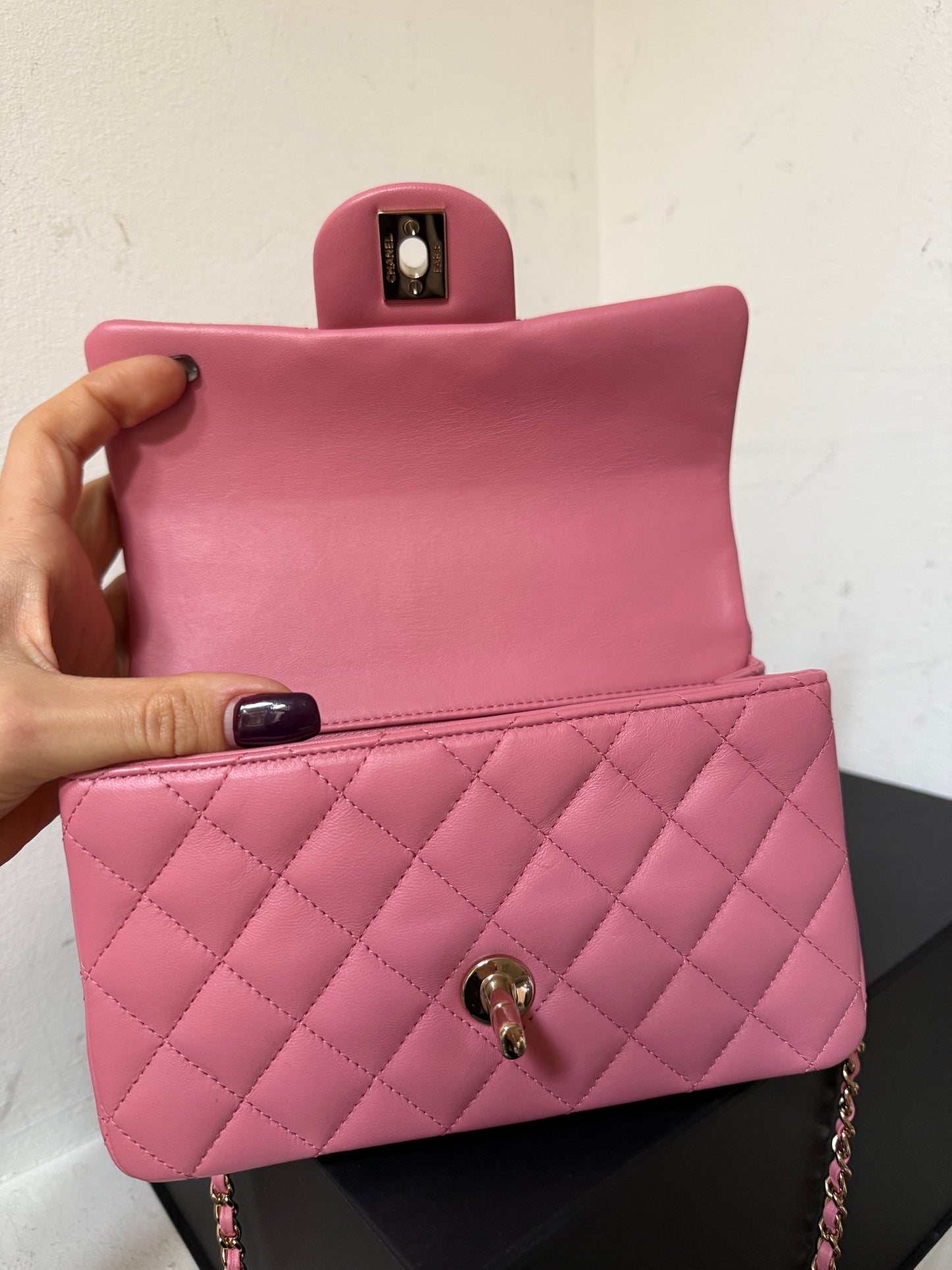 Chanel new mini top handle full set