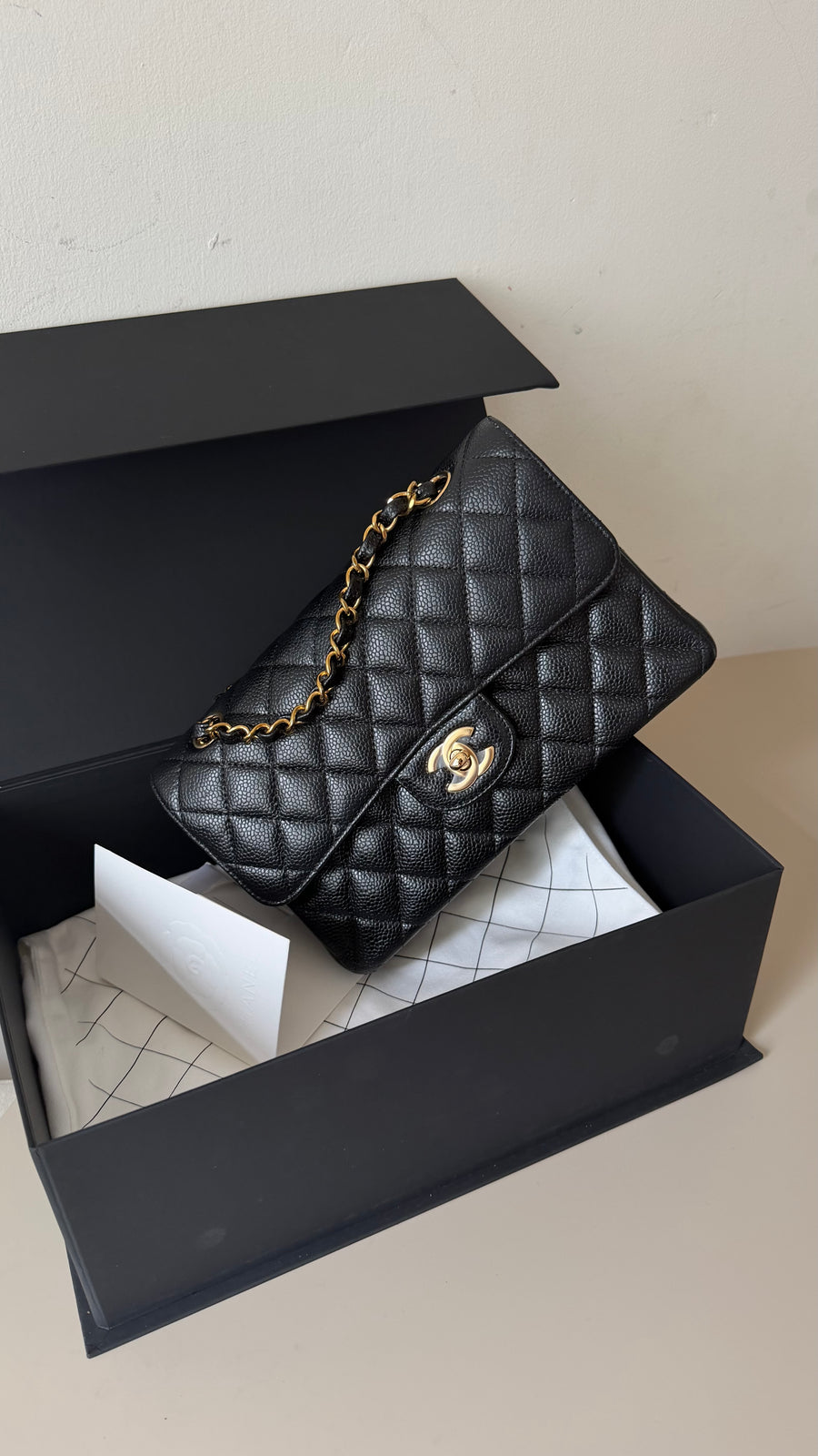 Chanel small caviar 2025 full set with invoice