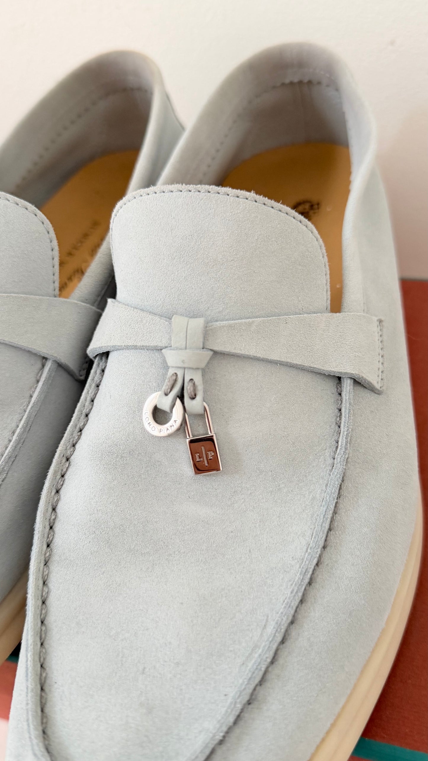 Light blue Loro Piana summer charm walk size 39.5