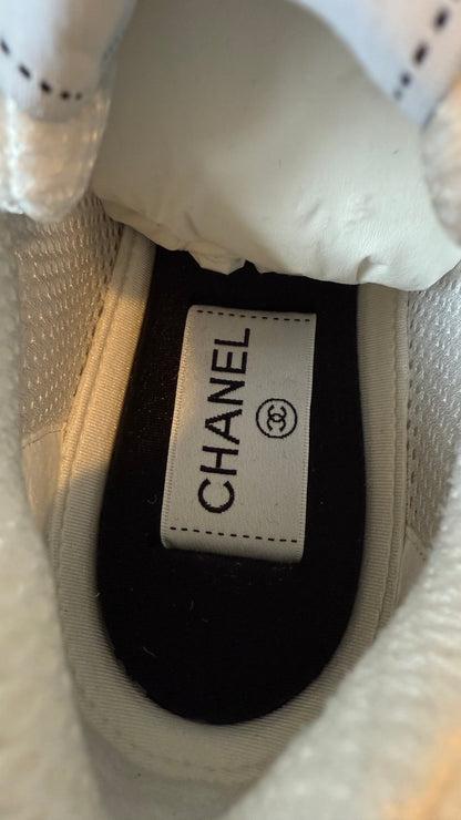 Chanel sneakers silver white 38