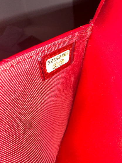Chanel wallet on chain red 2014