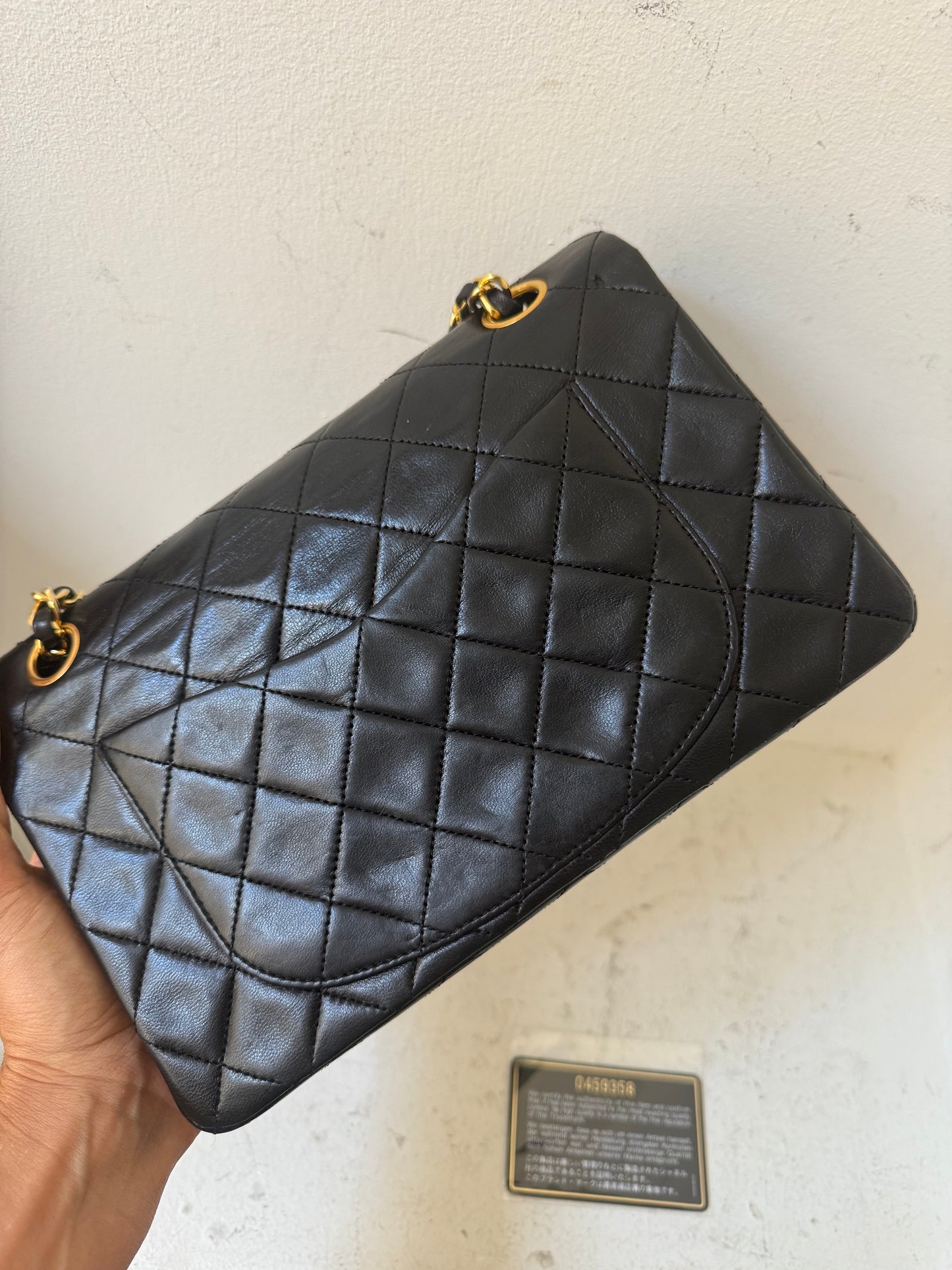 Chanel black small lambskin 0 series