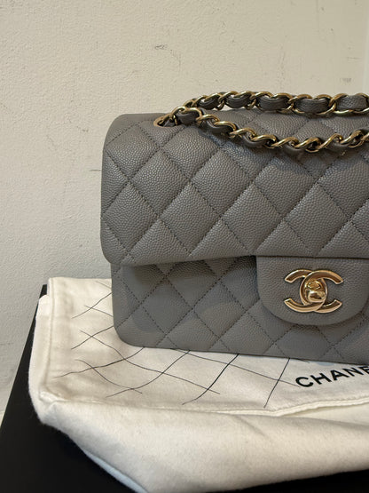 Chanel small caviar grey 2022 full set incl invoice