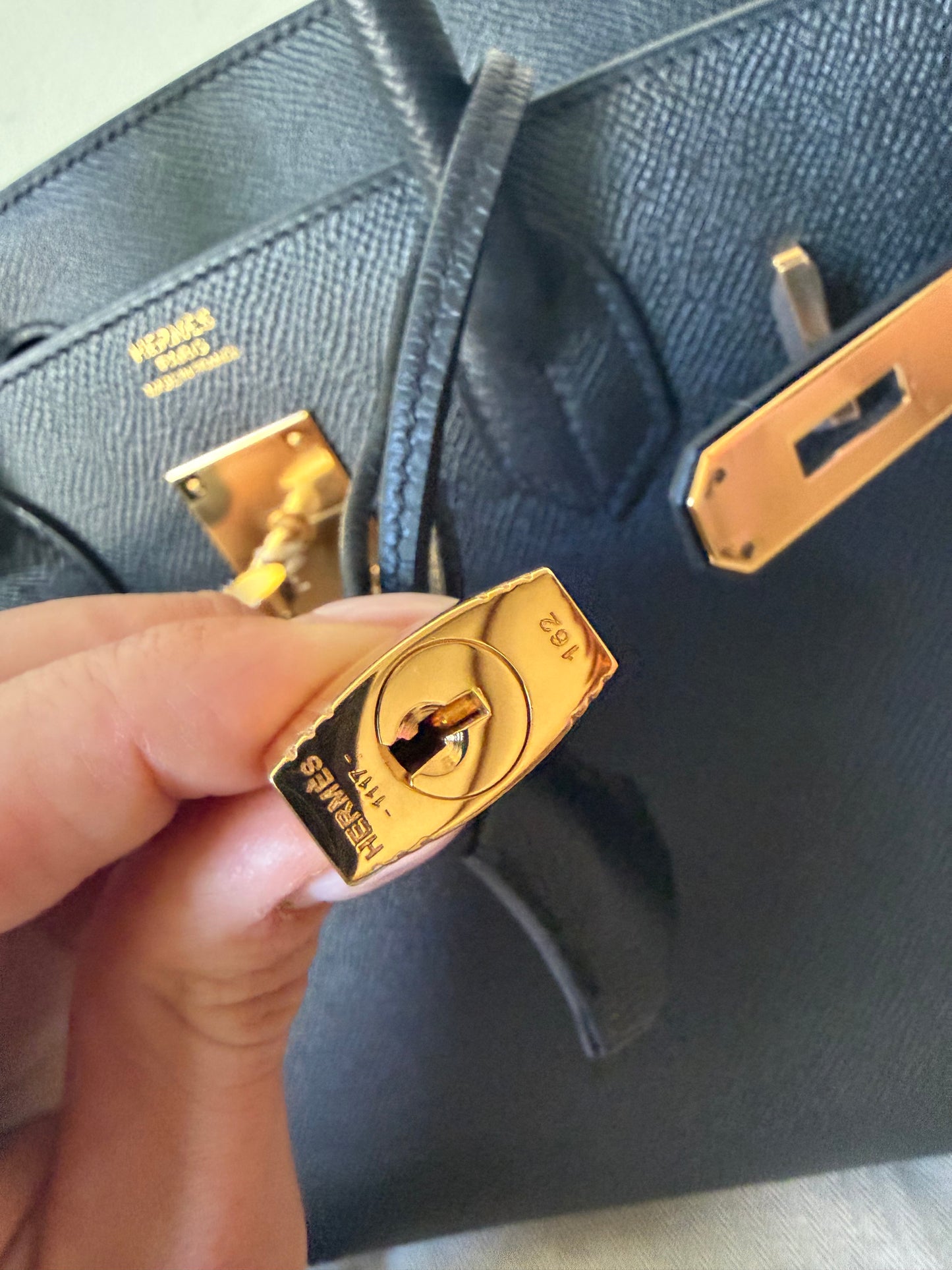Birkin 30 Epsom Black with gold hardware C stamp