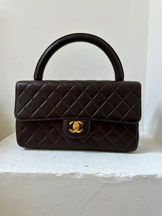 Chanel vintage Kelly chocolate brown