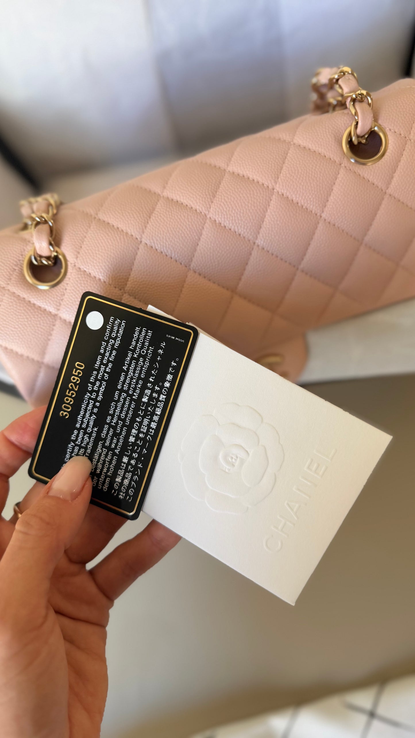 Chanel baby pink small caviar double flapbag