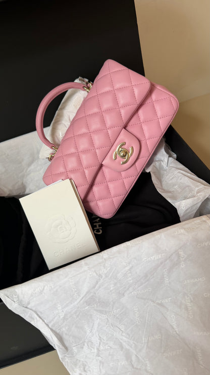 Pink mini top handle 2026 full set new