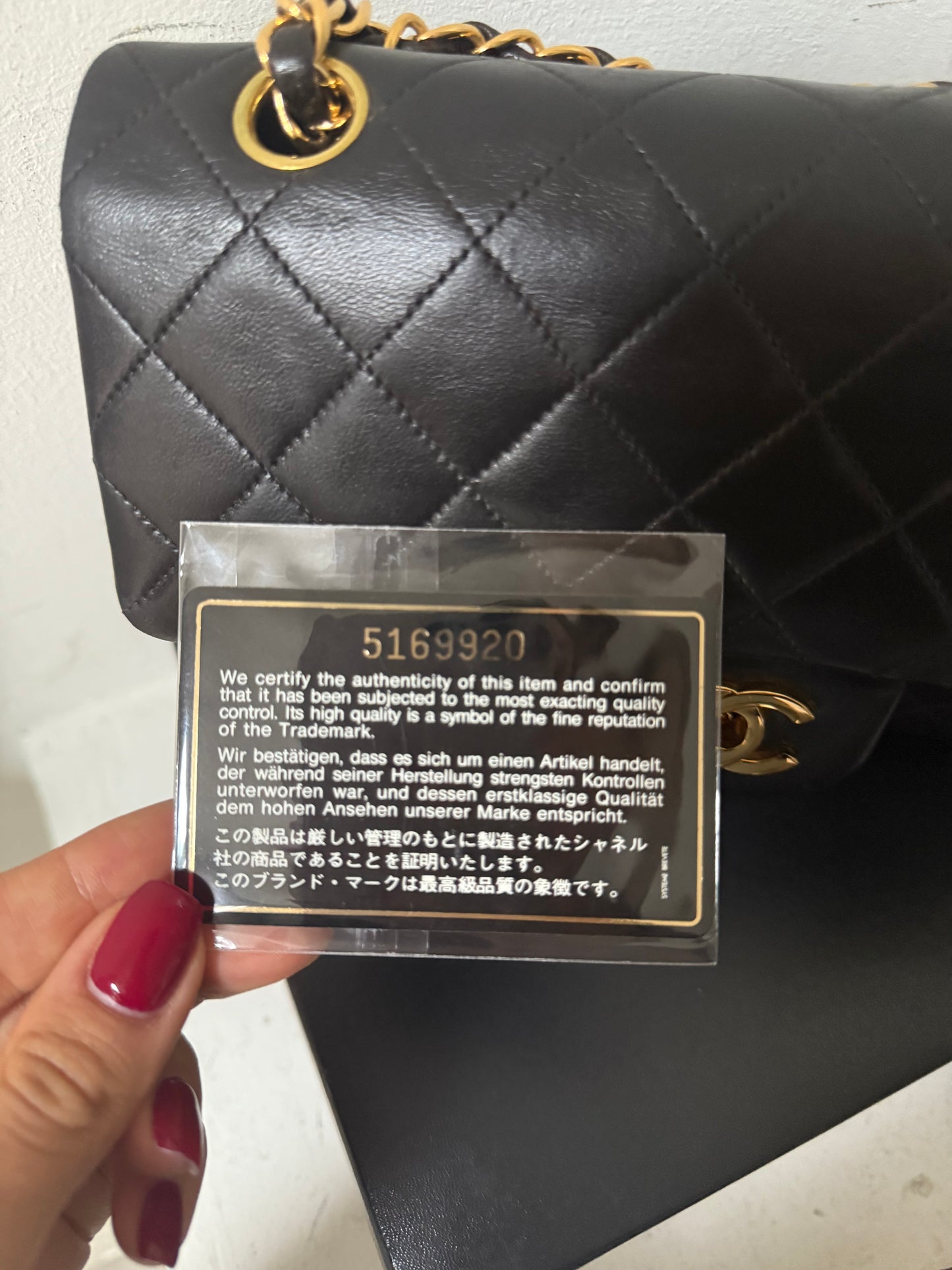 Chanel small classic flap in lambskin 5 series (1997)