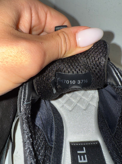 Chanel black sneakers 37.5
