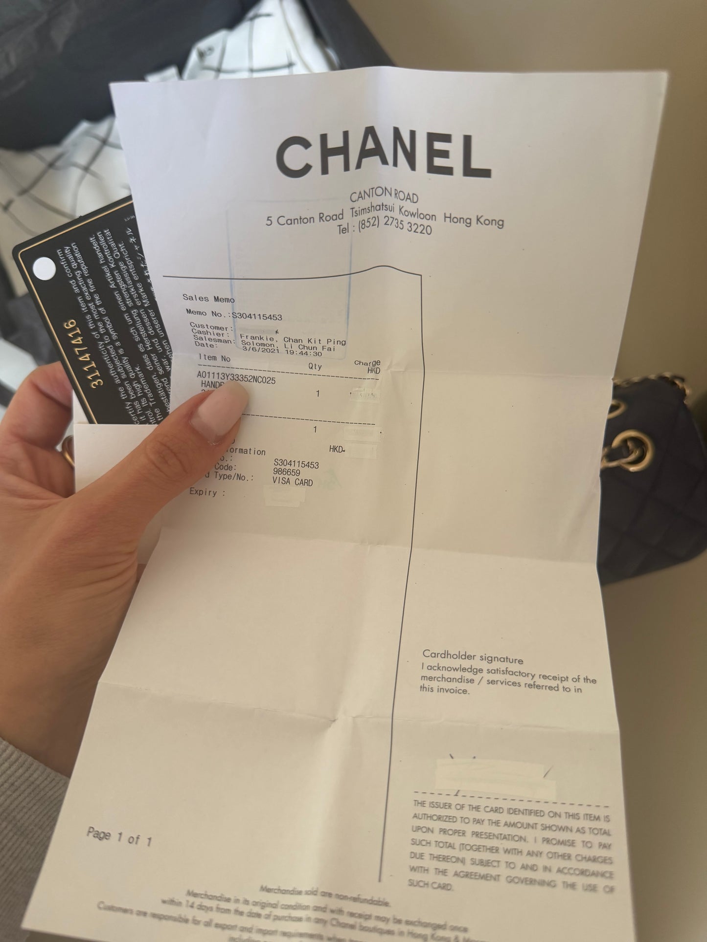 Chanel Navy small caviar flapbag
