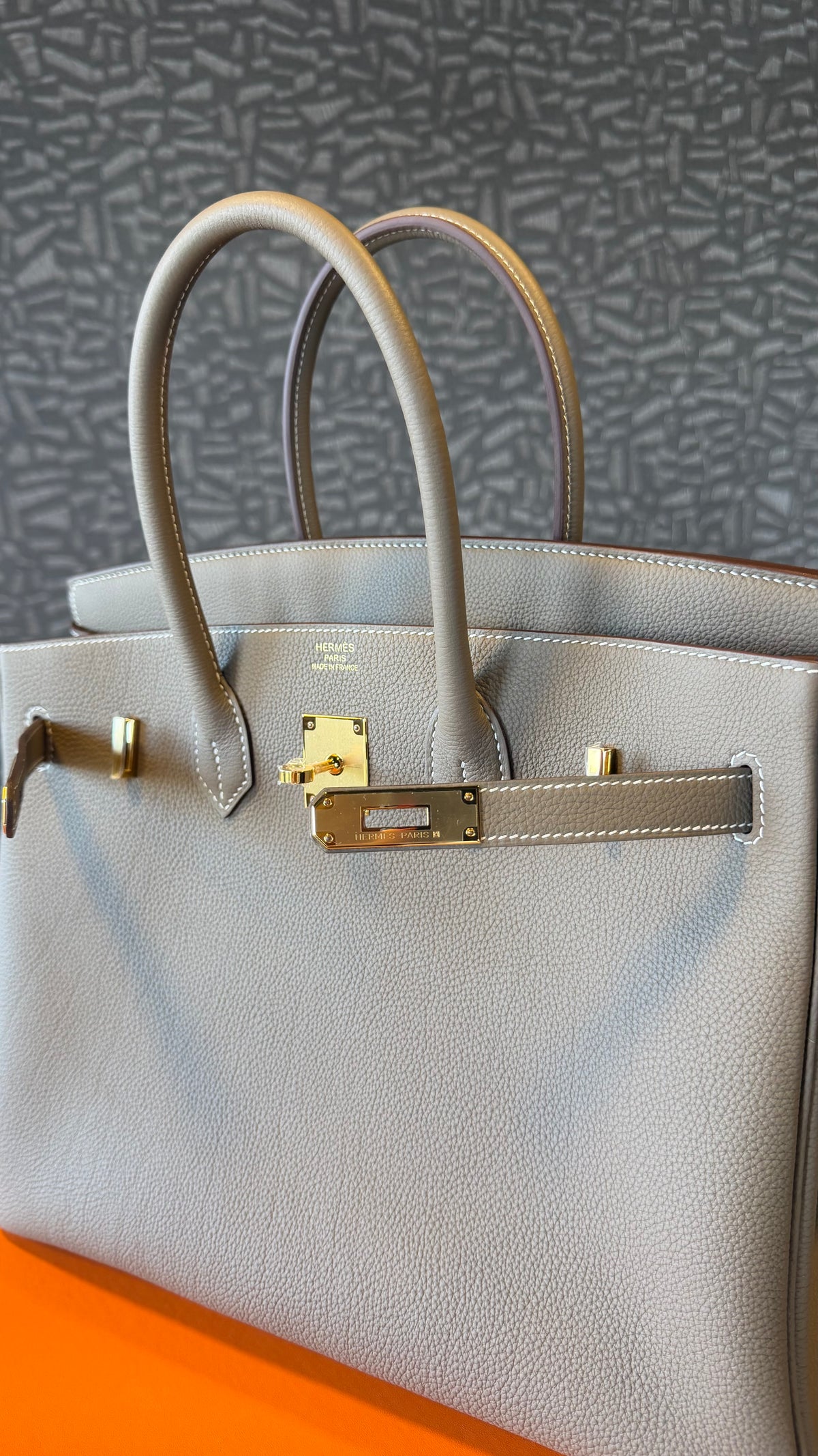 Hermes Birkin 35 etoupe with gold hardware - brand new - K stamp