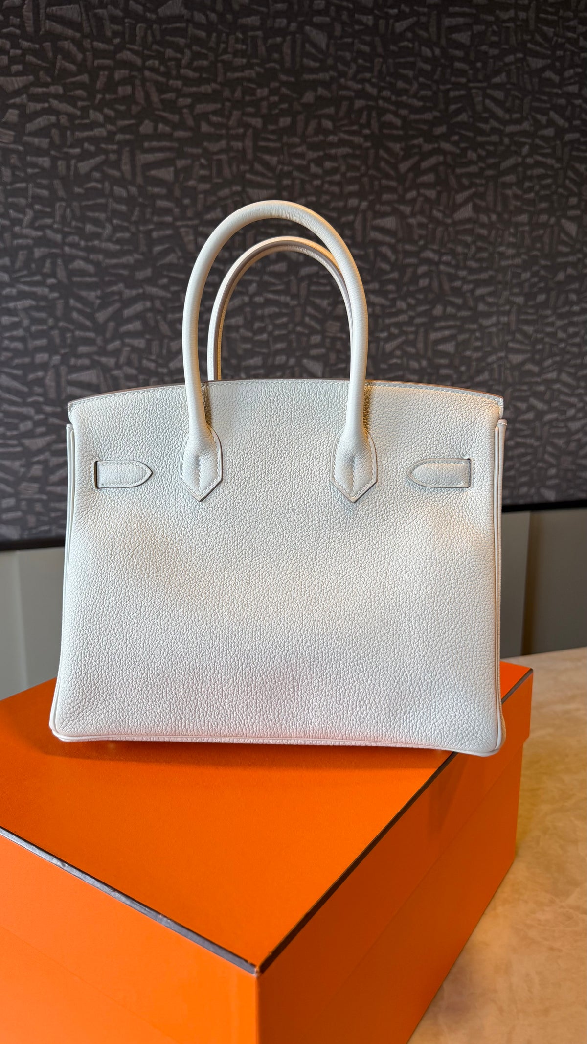Hermes birkin 30 Craie Togo leather gold hardware