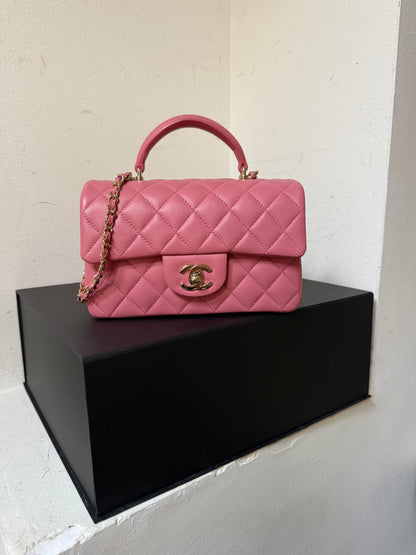 Chanel new mini top handle full set