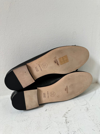 Chanel black ballerinas size 36,5