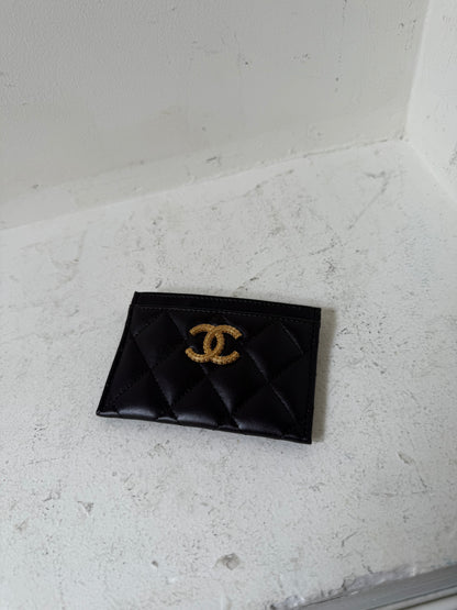 Chanel purple/ aubergine card holder new