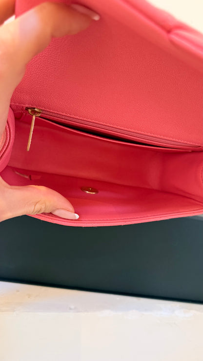 Chanel mini top handle pink caviar 31 serie (2021) full new set