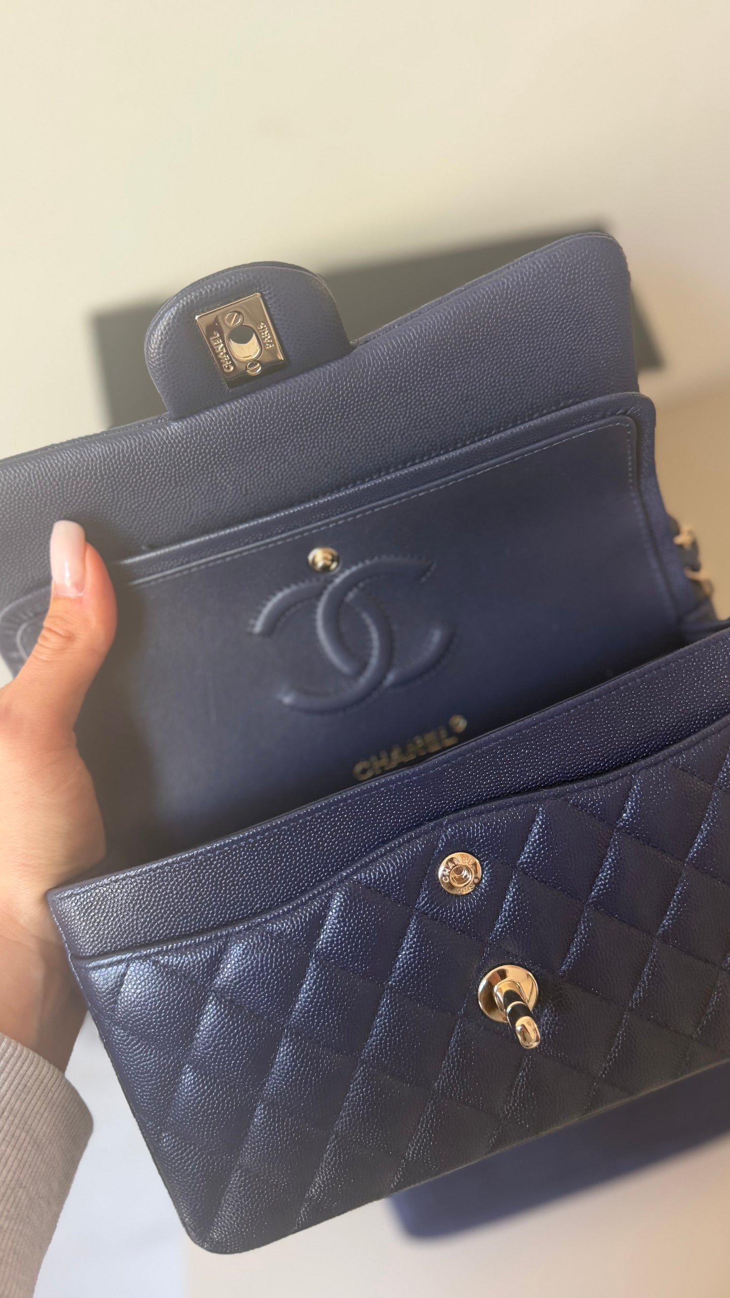 Chanel Navy small caviar flapbag