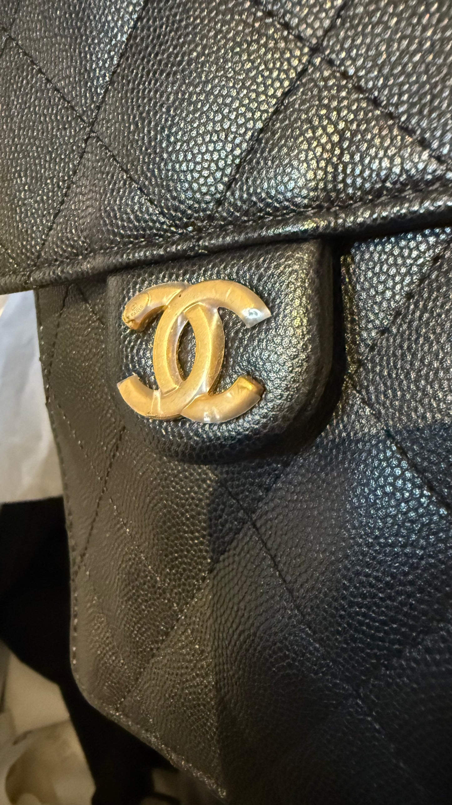 Chanel medium 25 caviar full set