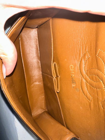 Chanel small chocolate vintage flap bag